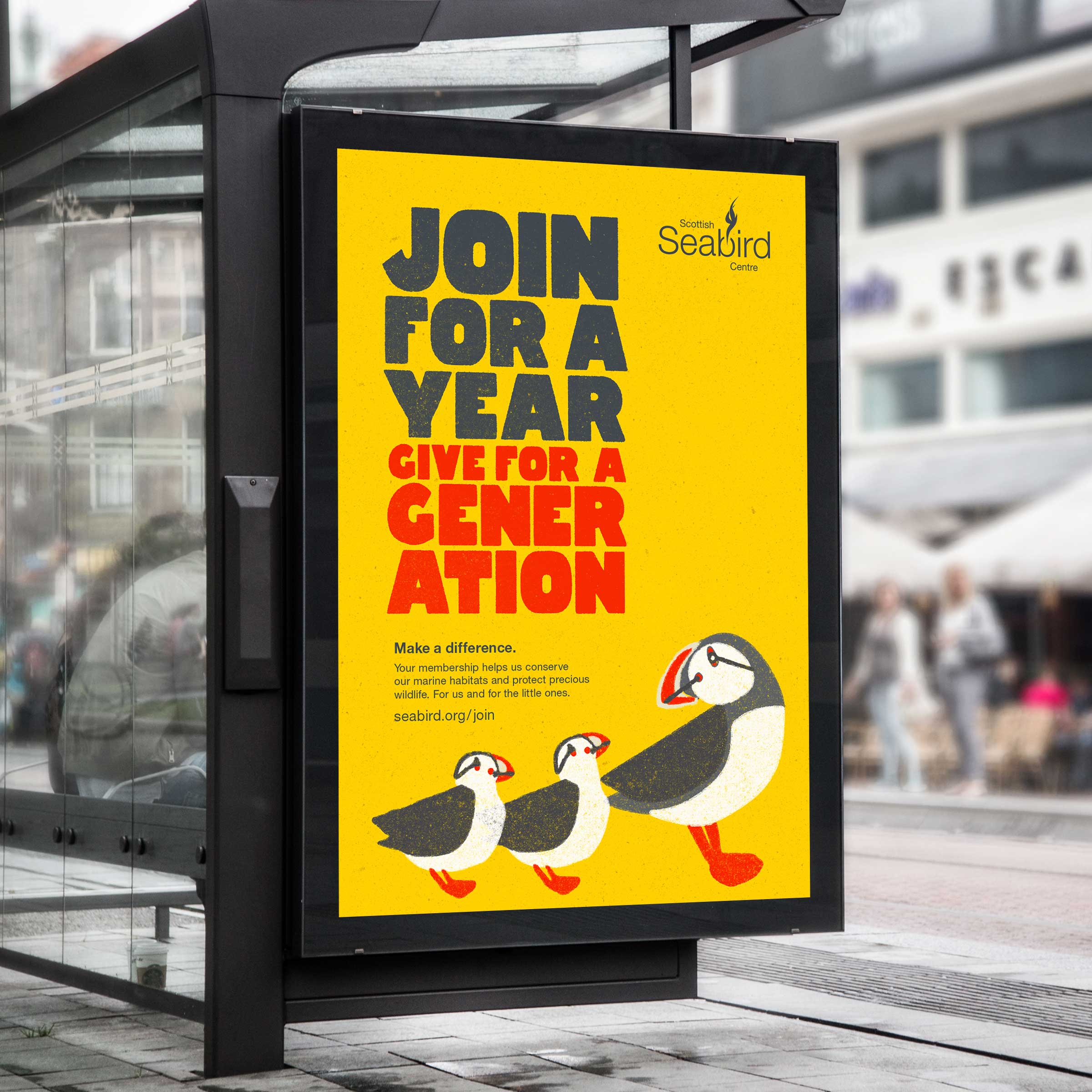 Scottish Seabird Centre membership campaign branding visual identity by Monumentum Brands